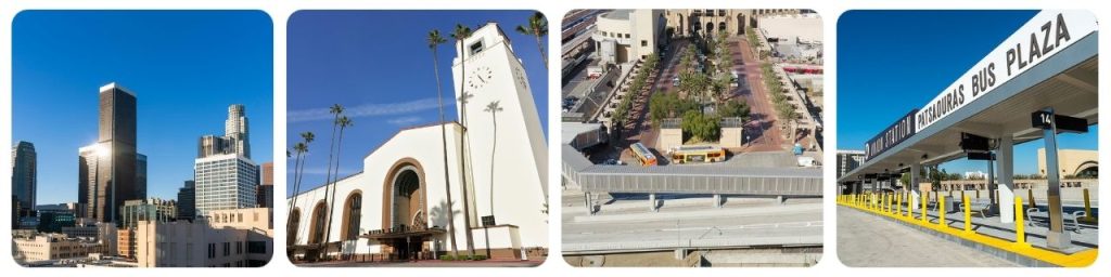 How to get from Downtown Los Angeles to Patsaouras Transit Plaza (Union Station bus terminal)