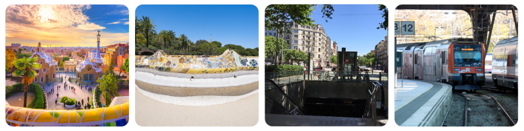 How to get from Park Güell to Barcelona Passeig de Gràcia Station