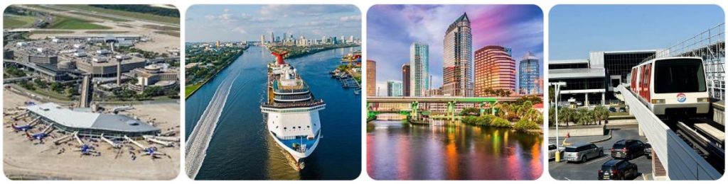How to get from Tampa International Airport to Port Tampa Bay Cruise Terminal